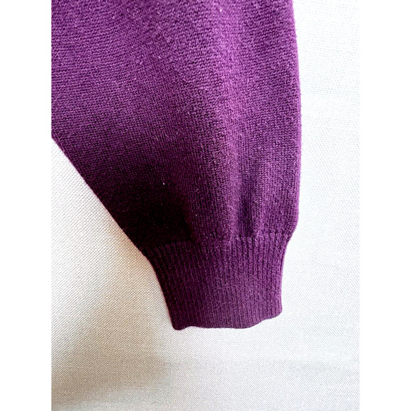 Jos A Banks Signature Collection V Neck Sweater Men'sLarge Burgundy Pima Cotton - Picture 4 of 8